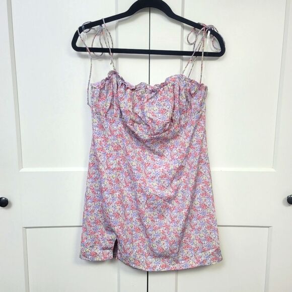 Blush Bj Mini Dress With A Floral Print, Large - Picture 1 of 9